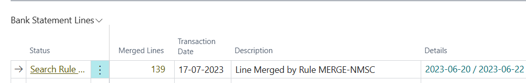 Merged lines