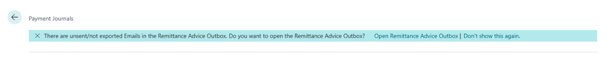 Remittance error notification